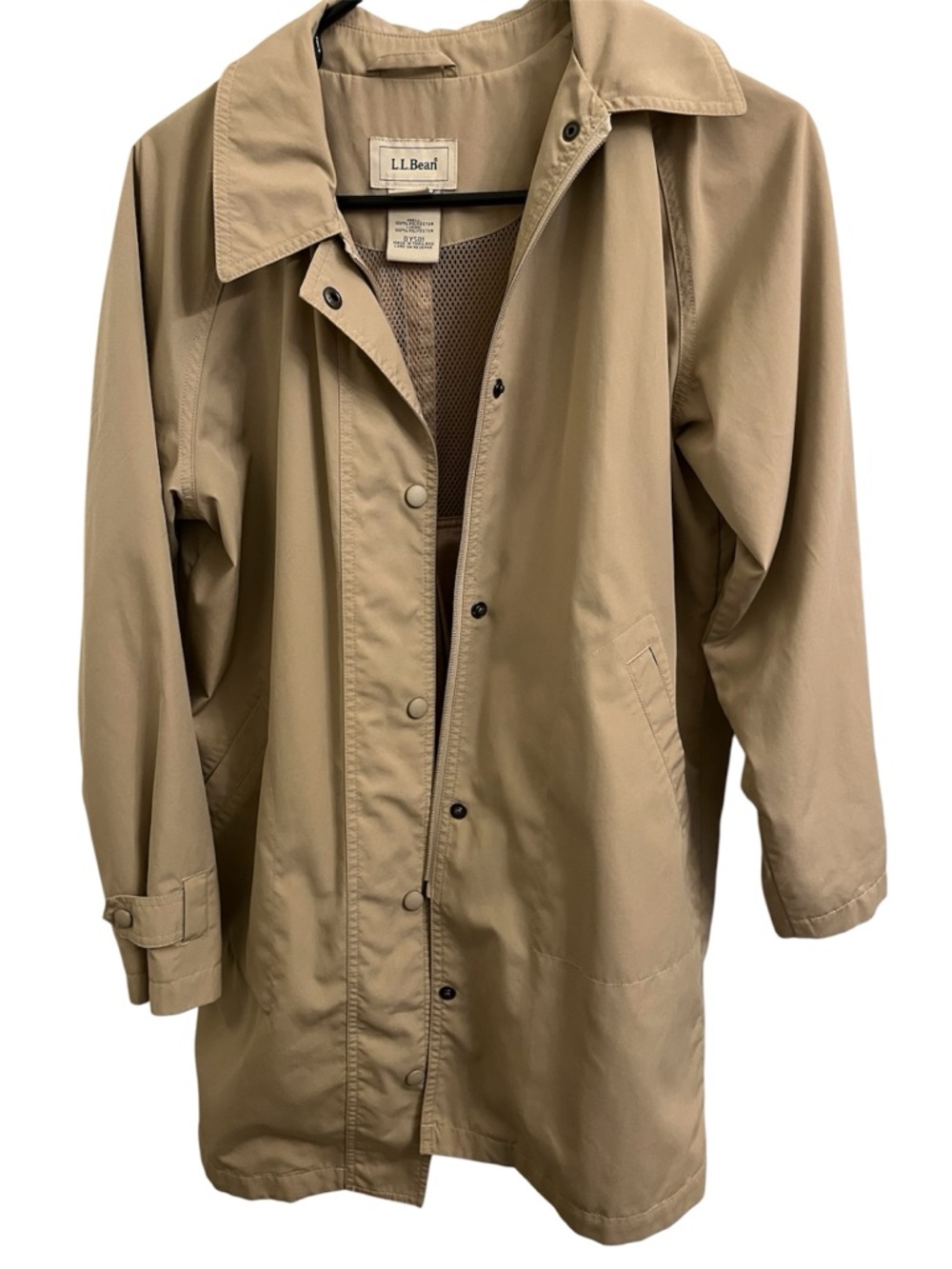 L.L. Bean Tan Trench Coat